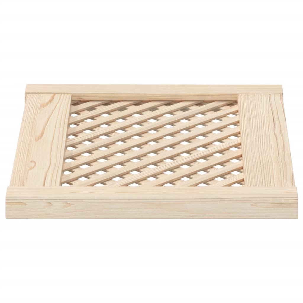 Kastdeuren met latwerk 2 st 39,5x61,5 cm massief grenenhout