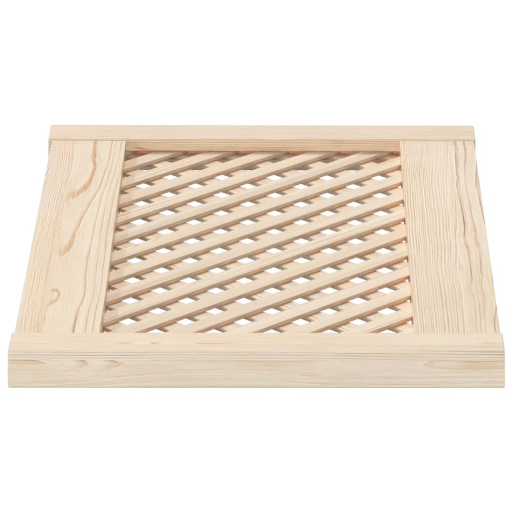 Kastdeuren met latwerk 2 st 39,5x61,5 cm massief grenenhout