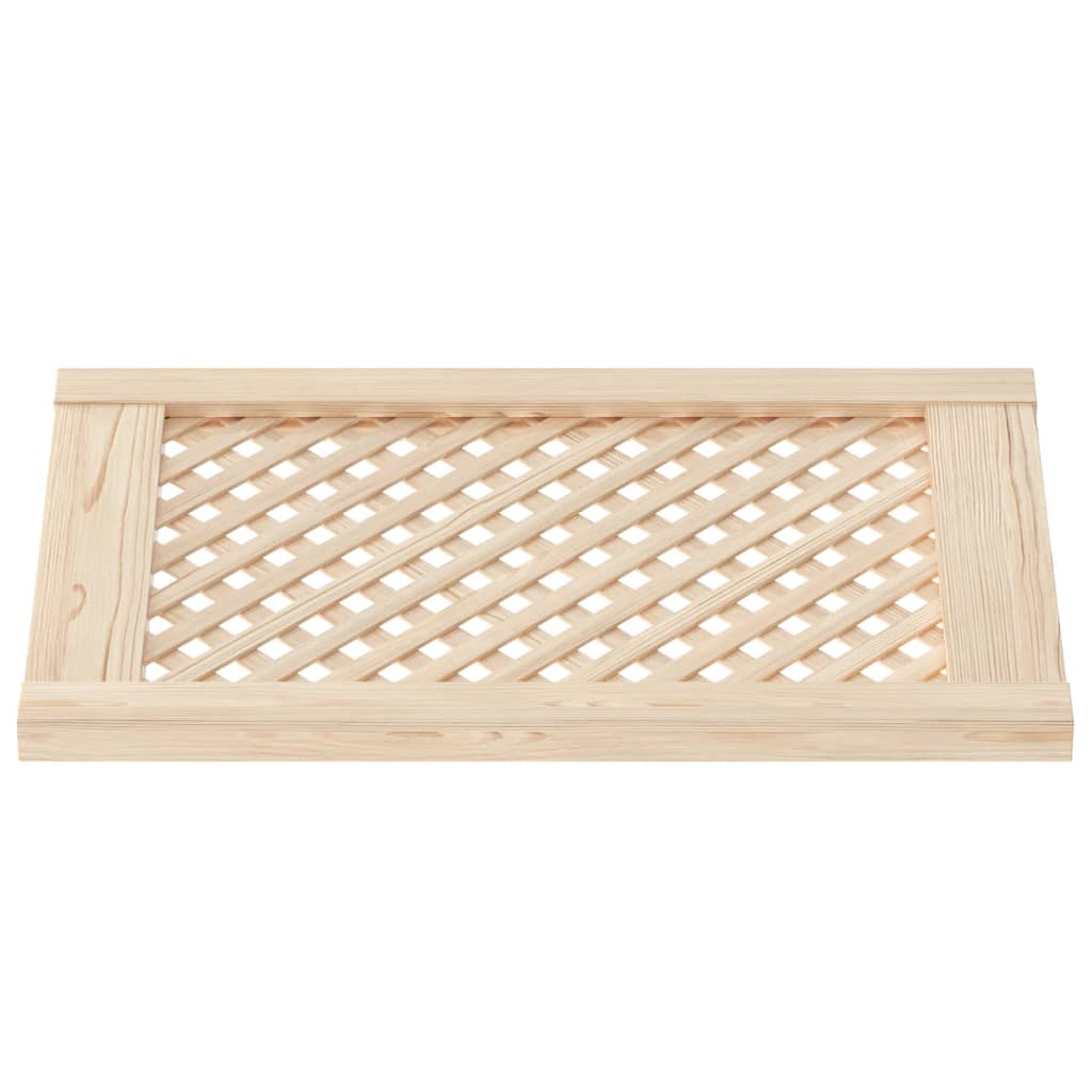 Kastdeuren met latwerk 2 st 39,5x61,5 cm massief grenenhout