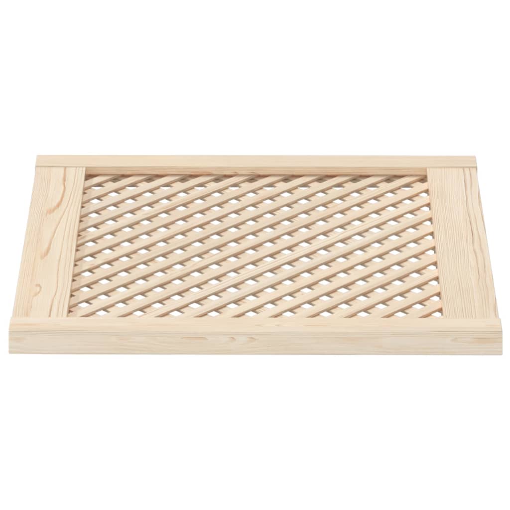 Kastdeuren met latwerk 2 st 39,5x61,5 cm massief grenenhout