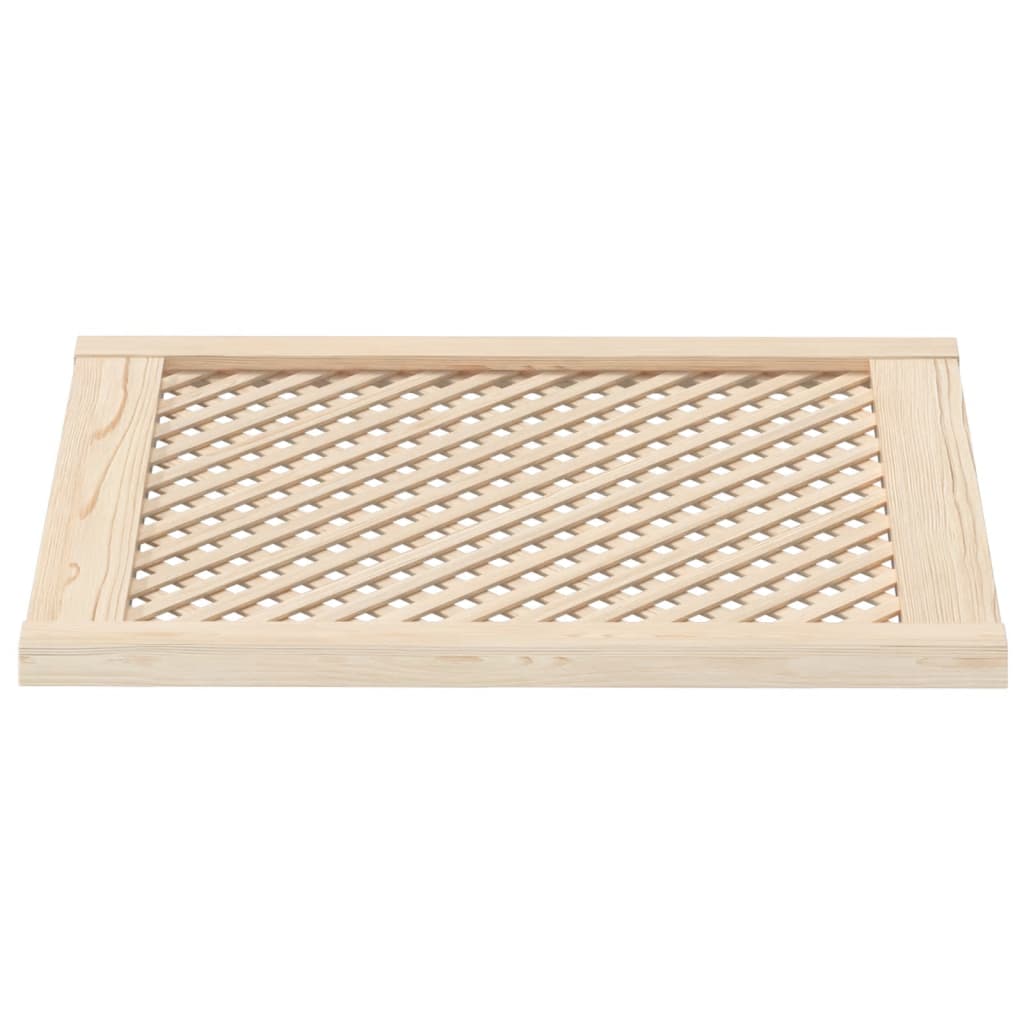 Kastdeuren met latwerk 2 st 39,5x61,5 cm massief grenenhout