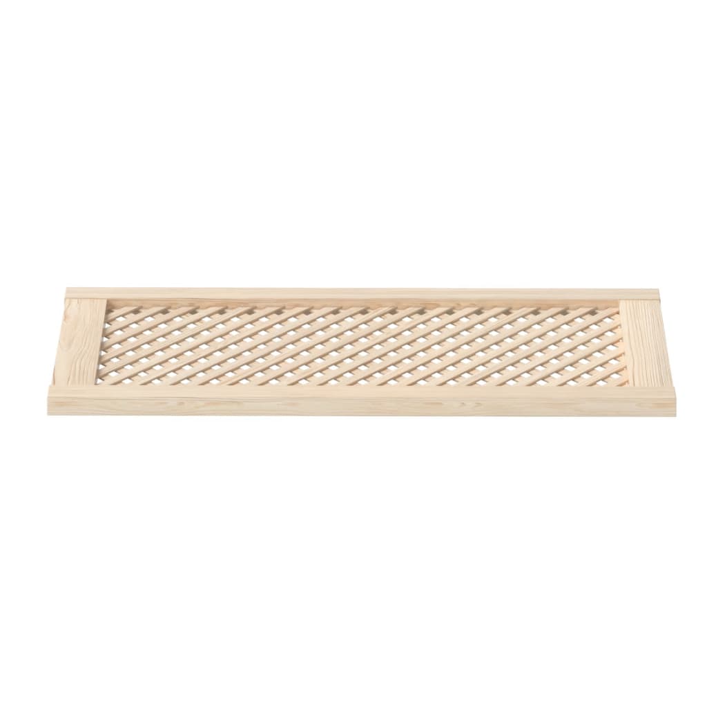 Kastdeuren met latwerk 2 st 39,5x61,5 cm massief grenenhout