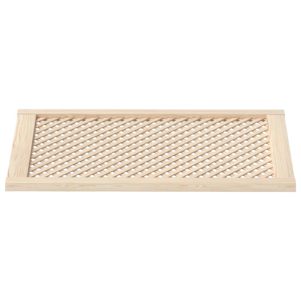 Kastdeuren met latwerk 2 st 39,5x61,5 cm massief grenenhout