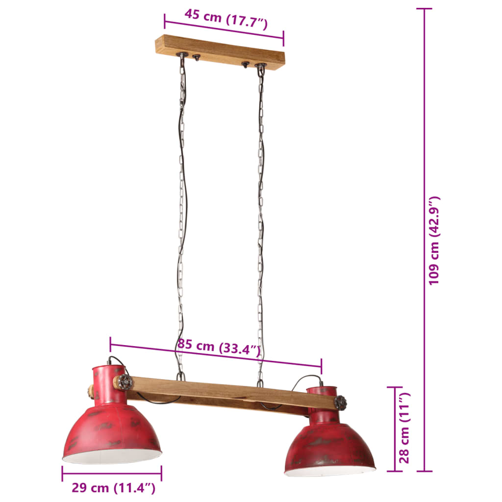 Hanglamp industrieel 25 W E27 109 cm