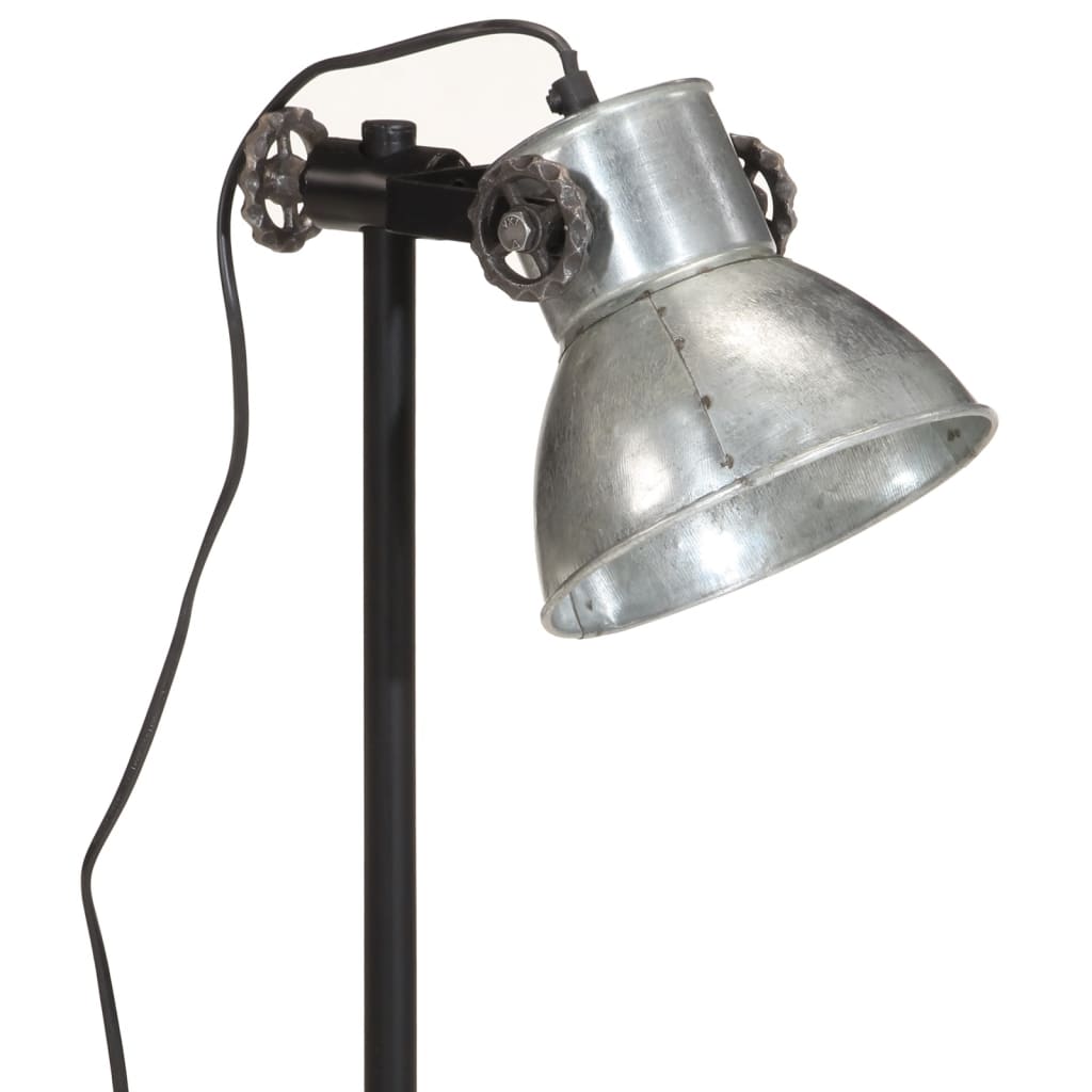 Bureaulamp 25 W E27 15x15x55 cm vintage zilverkleurig