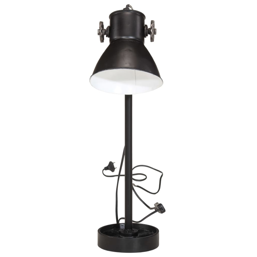 Bureaulamp 25 W E27 15x15x55 cm vintage zilverkleurig