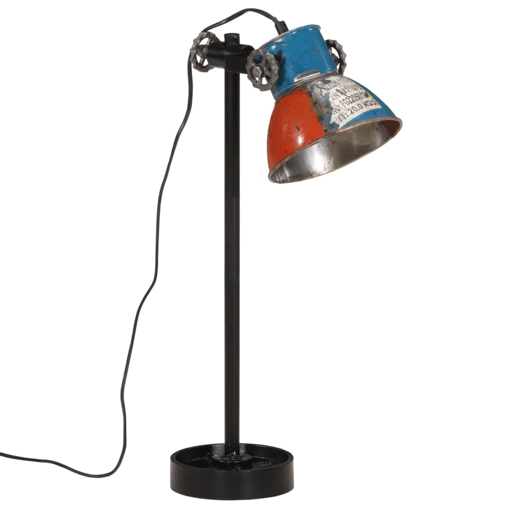 Bureaulamp 25 W E27 15x15x55 cm vintage zilverkleurig