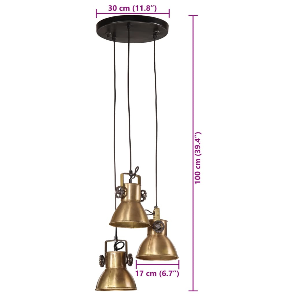 Hanglamp 25 W E27 30x30x100 cm meerkleurig