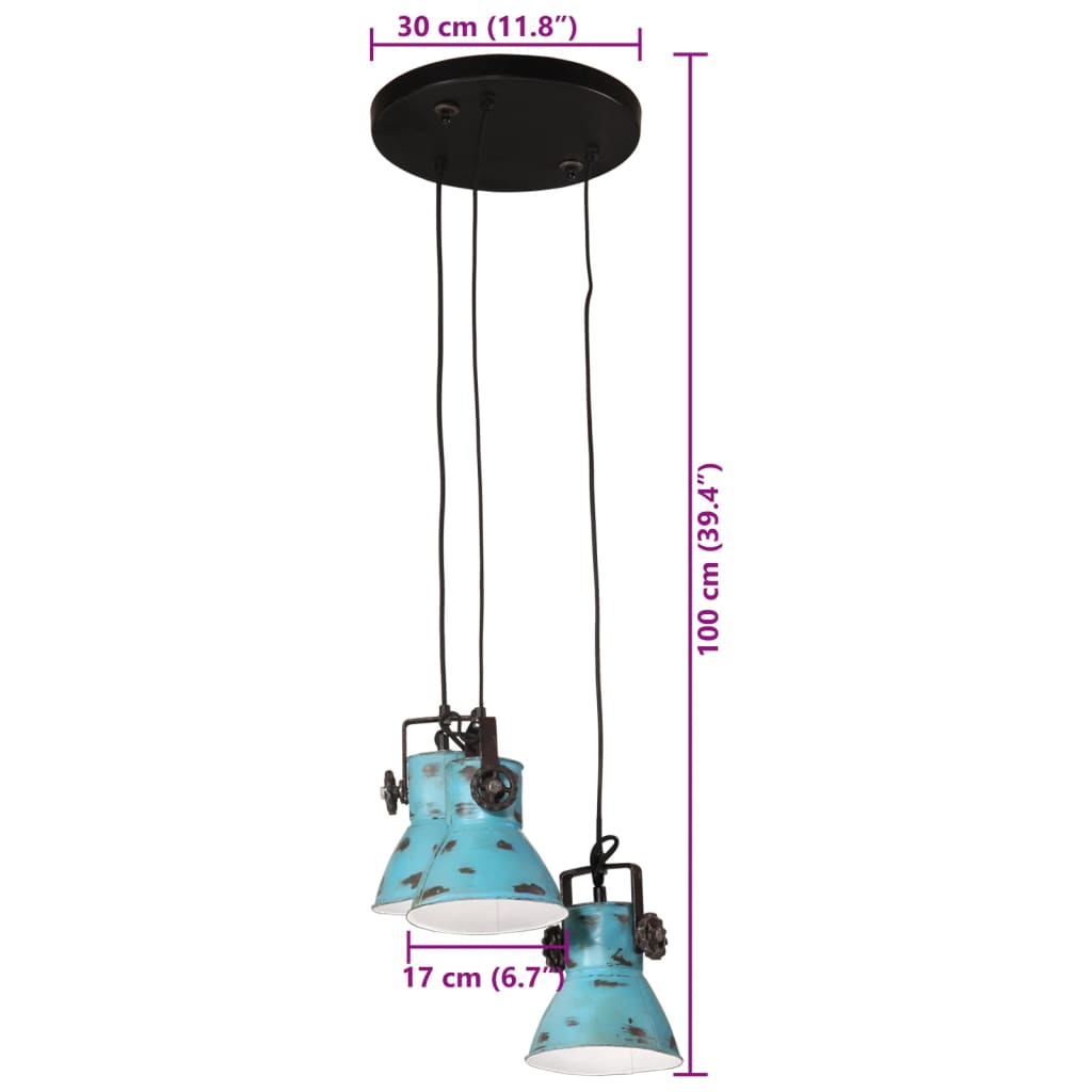 Hanglamp 25 W E27 30x30x100 cm meerkleurig