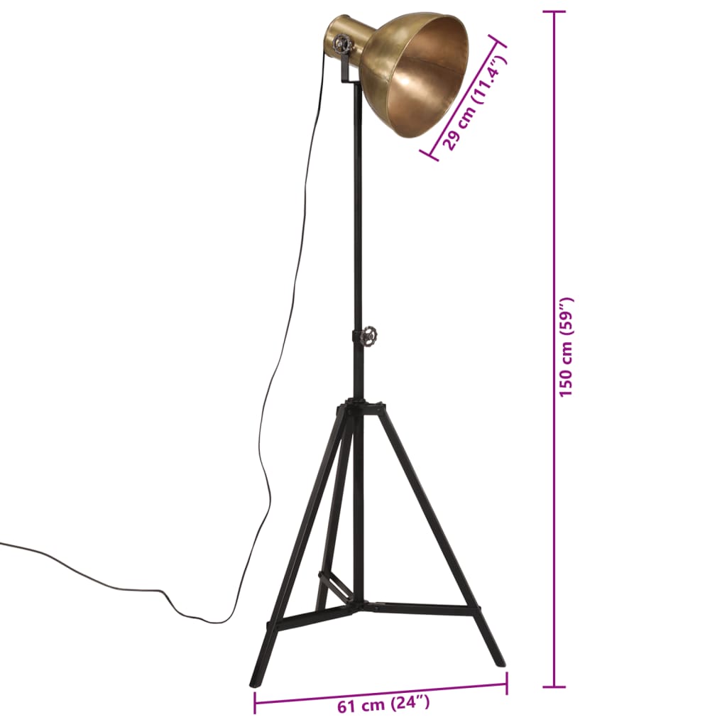 Vloerlamp 25 W E27 61x61x90/150 cm