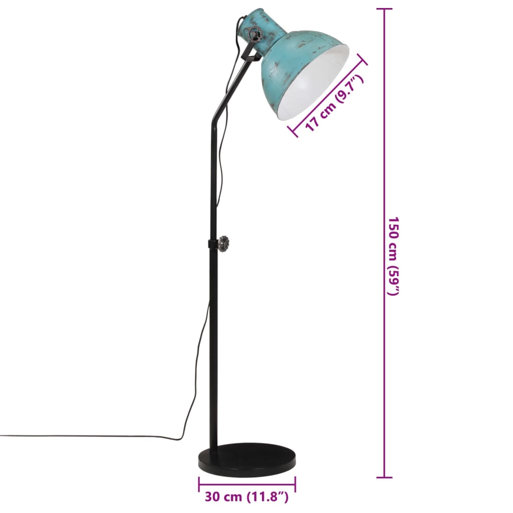 Vloerlamp 25 W E27 30x30x90/150 cm verweerd