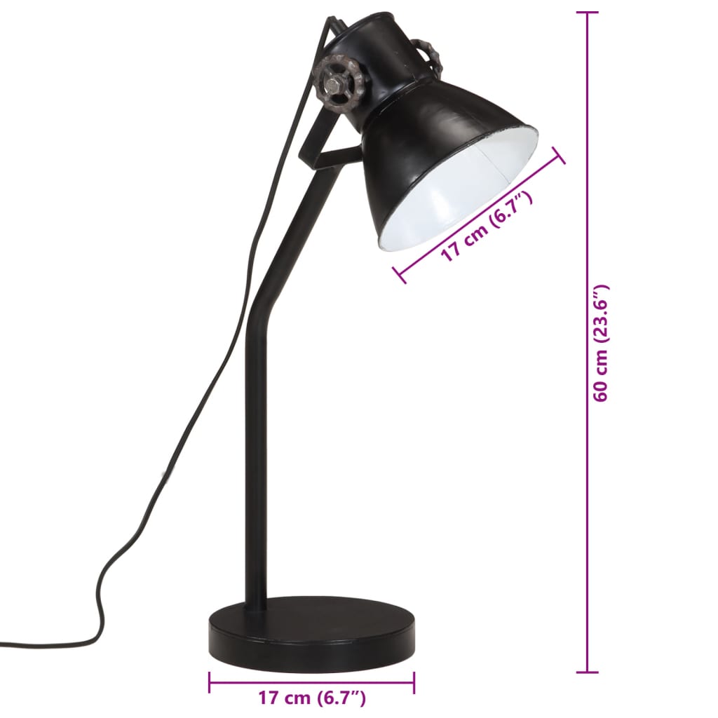 Lampe de bureau 25 W E27 17x17x60 cm patiné