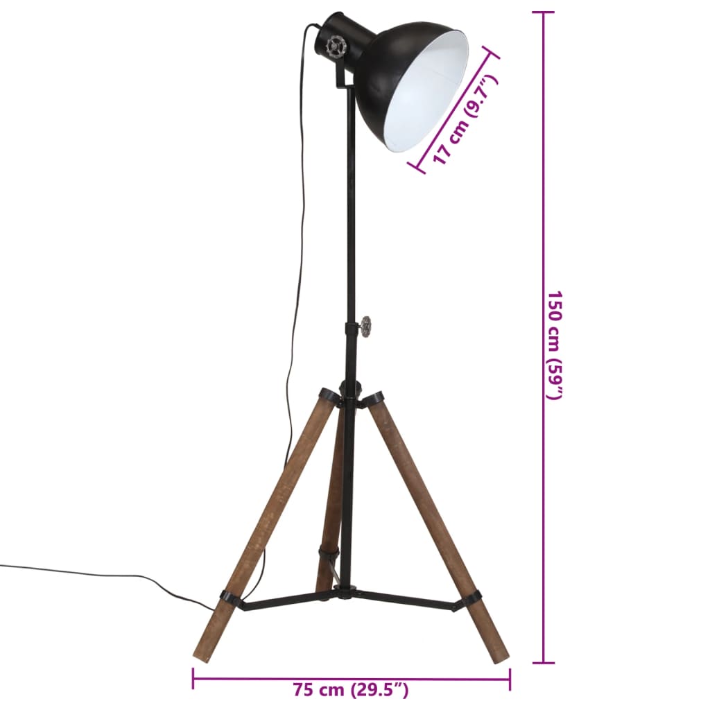 Vloerlamp 25 W E27 75x75x90-150 cm meerkleurig