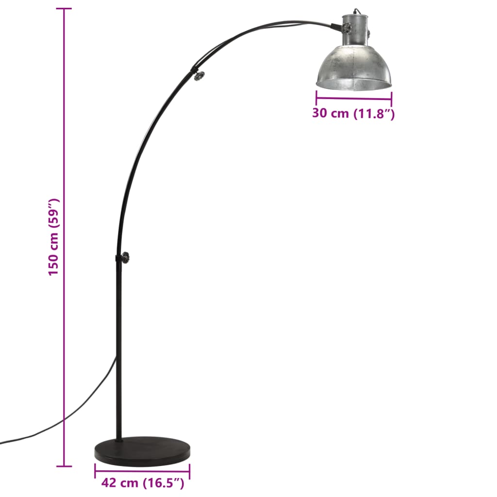 Lampadaire 25 W E27 150 cm couleur laiton antique