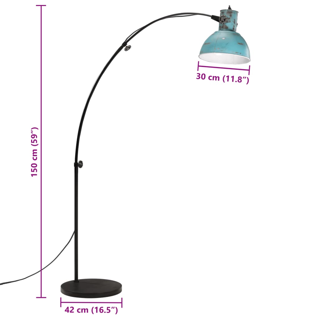 Lampadaire 25 W E27 150 cm couleur laiton antique