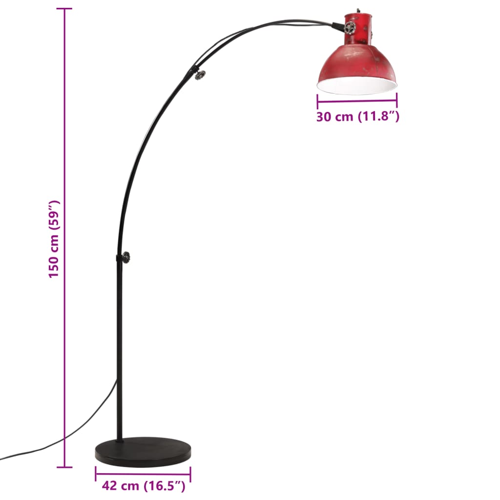 Lampadaire 25 W E27 150 cm couleur laiton antique