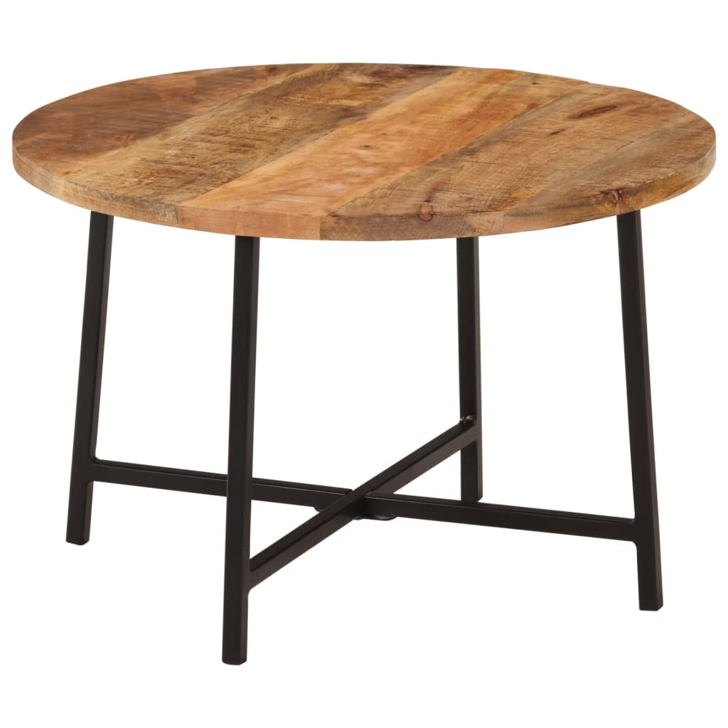 Table basse 35x35x45 cm en manguier massif et fer