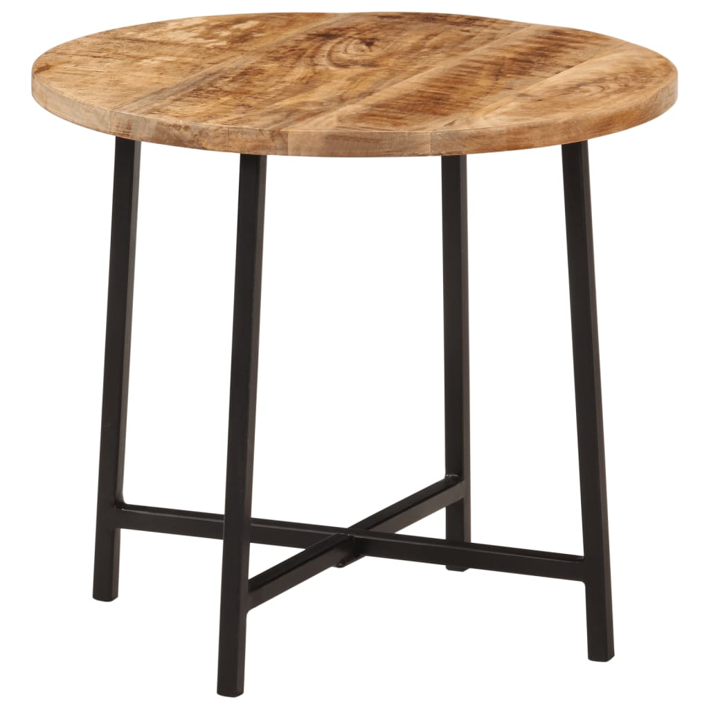 Table basse 35x35x45 cm en manguier massif et fer