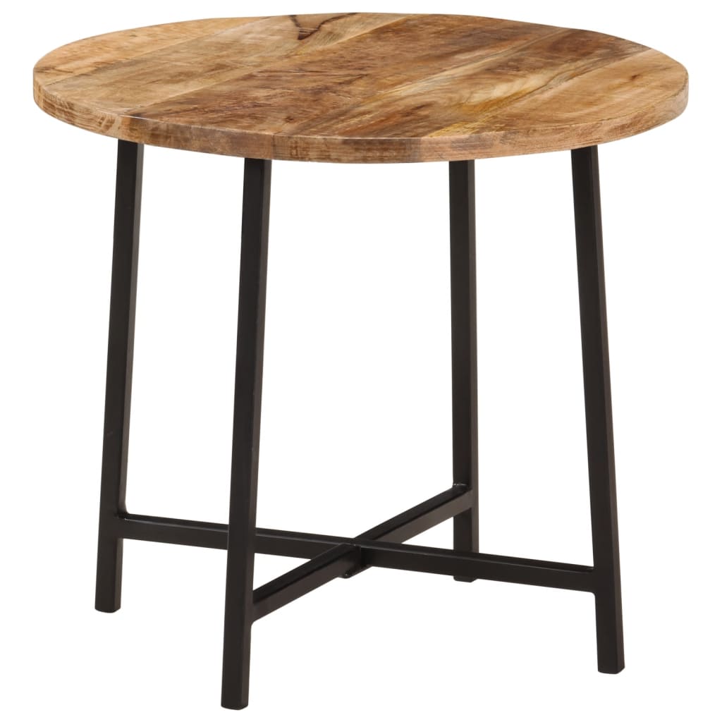 Table basse 35x35x45 cm en manguier massif et fer