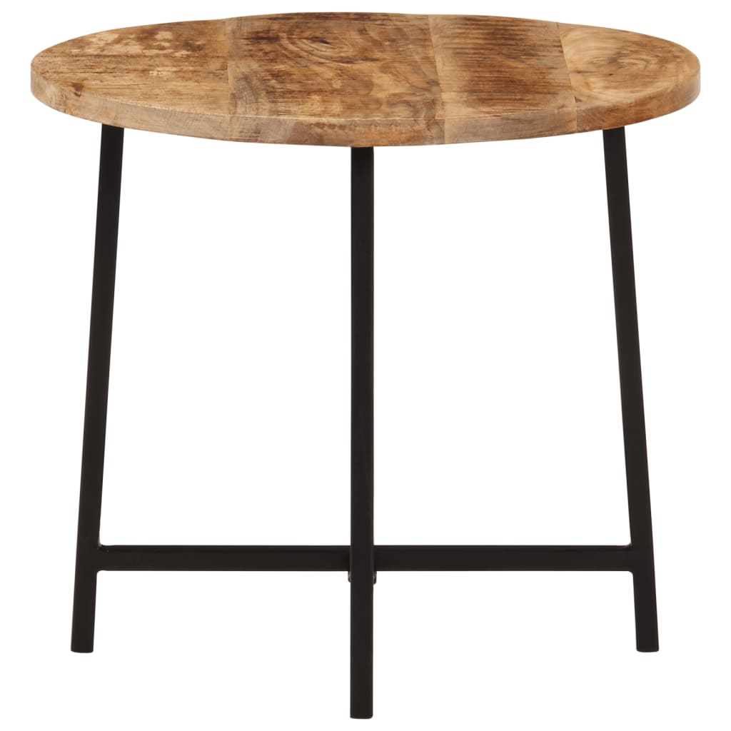 Table basse 35x35x45 cm en manguier massif et fer