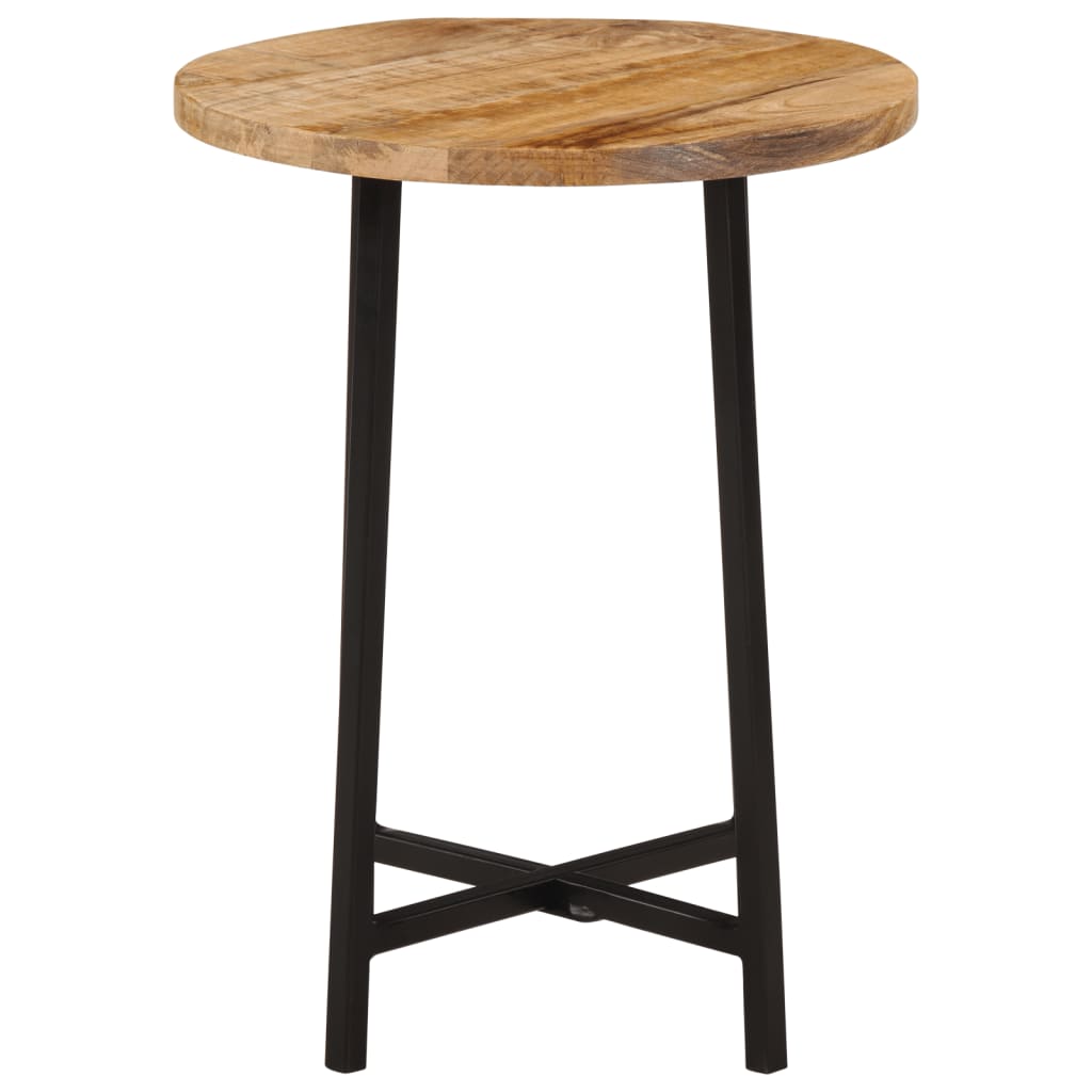 Table basse 35x35x45 cm en manguier massif et fer