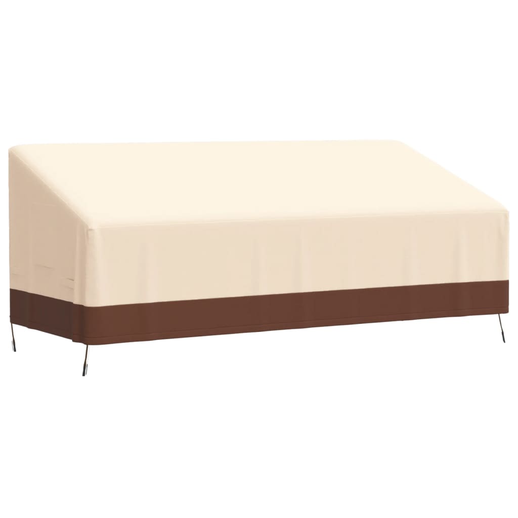 Housse de jardin canapé 2 places 600D 137x97x48/74 cm oxford beige