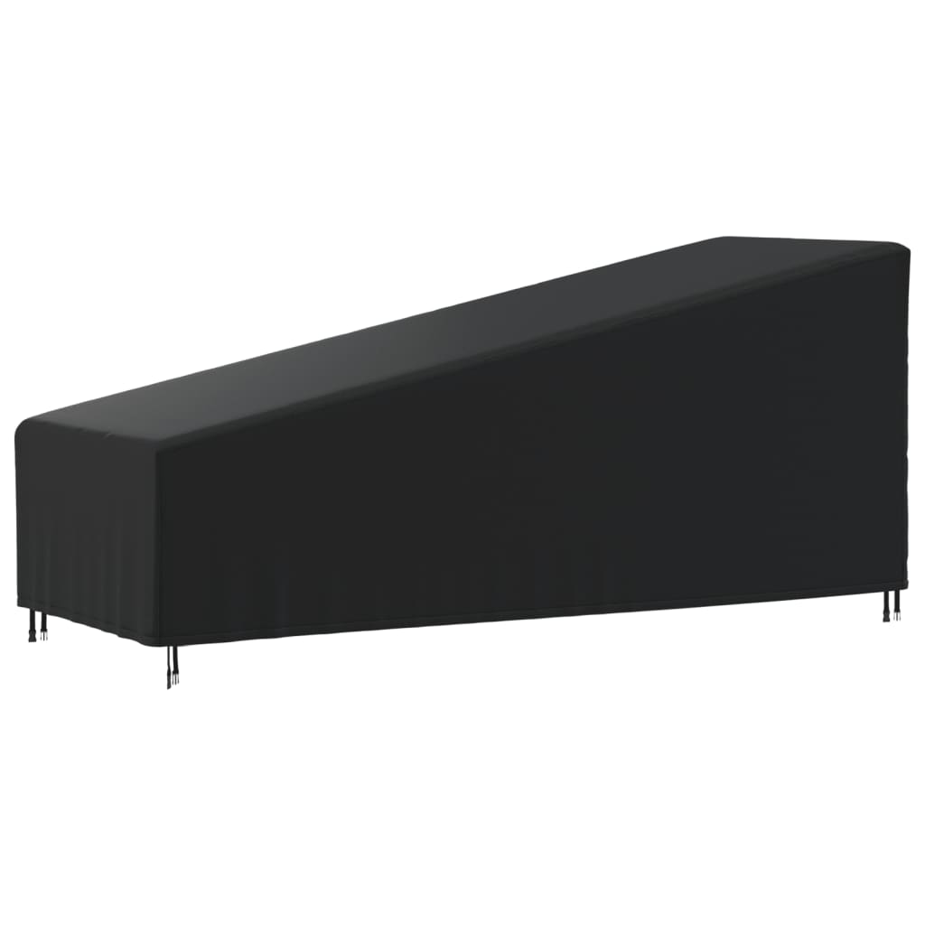 Housse de transat 420D 210x80x45/75 cm oxford noir