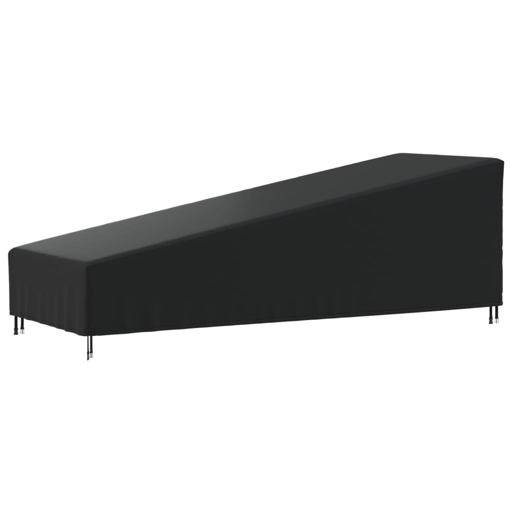 Housse de transat 420D 210x80x45/75 cm oxford noir