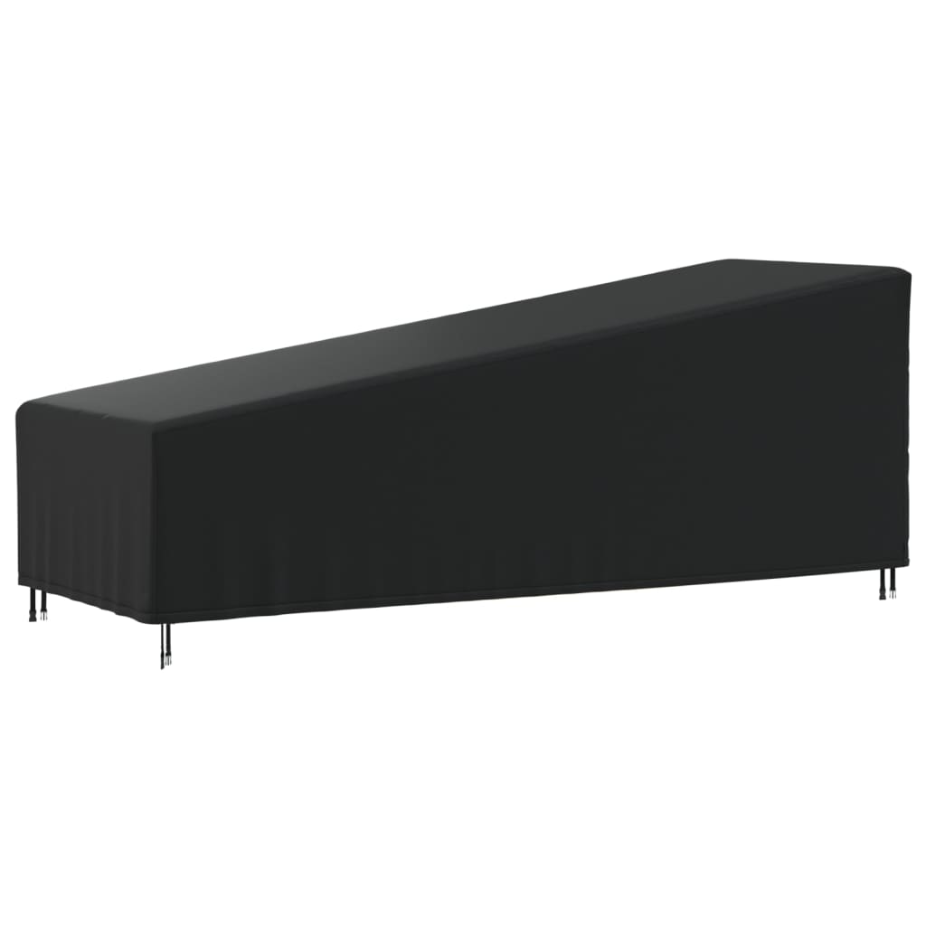 Housse de transat 420D 210x80x45/75 cm oxford noir