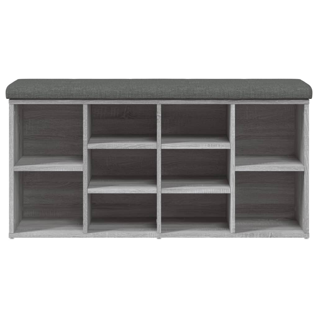 Schoenenbank 102x32x50 cm bewerkt hout eikenkleurig