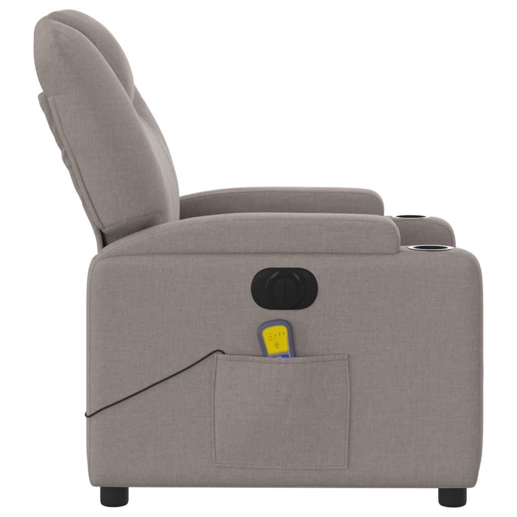 Fauteuil de massage en tissu à réglage électrique