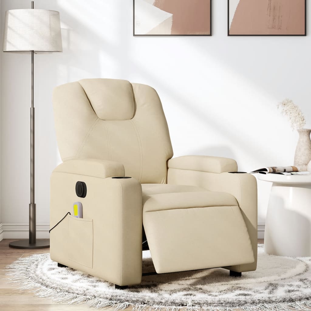 Fauteuil de massage en tissu à réglage électrique