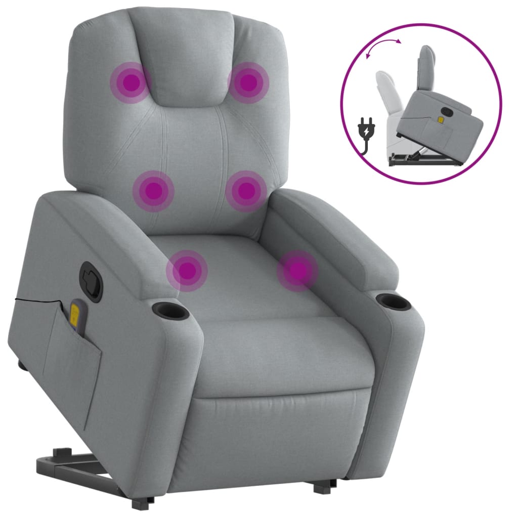 Fauteuil de massage debout, tissu réglable électriquement