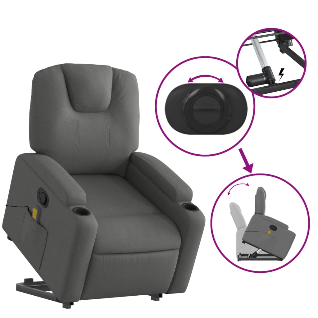 Fauteuil de massage debout, tissu réglable électriquement