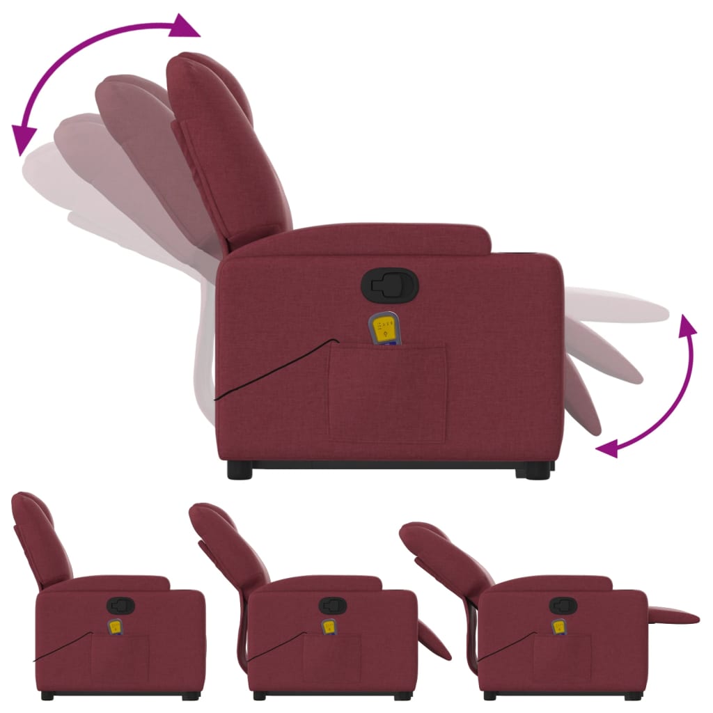 Fauteuil de massage debout, tissu réglable électriquement