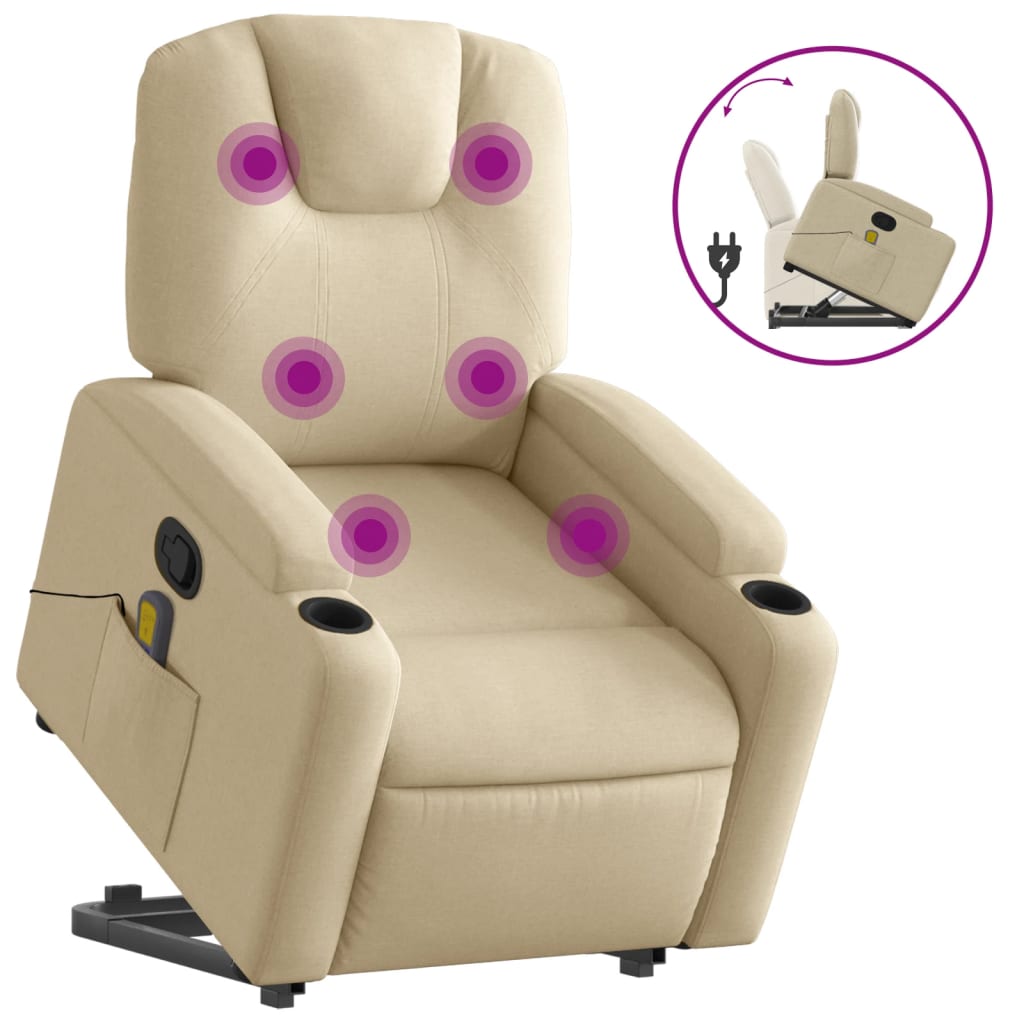 Fauteuil de massage debout, tissu réglable électriquement