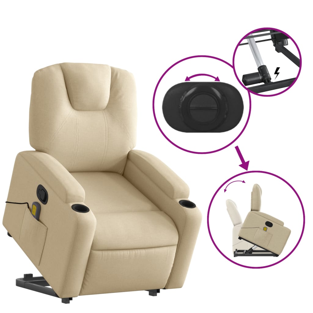 Fauteuil de massage debout, tissu réglable électriquement