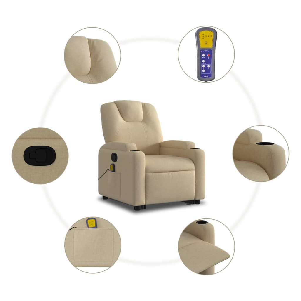 Fauteuil de massage debout, tissu réglable électriquement