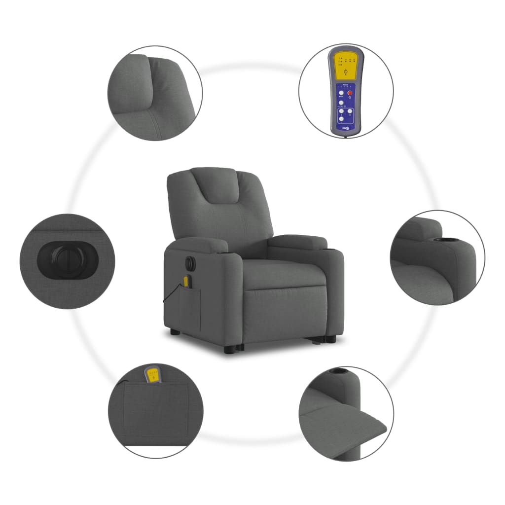 Fauteuil de massage debout, tissu réglable électriquement