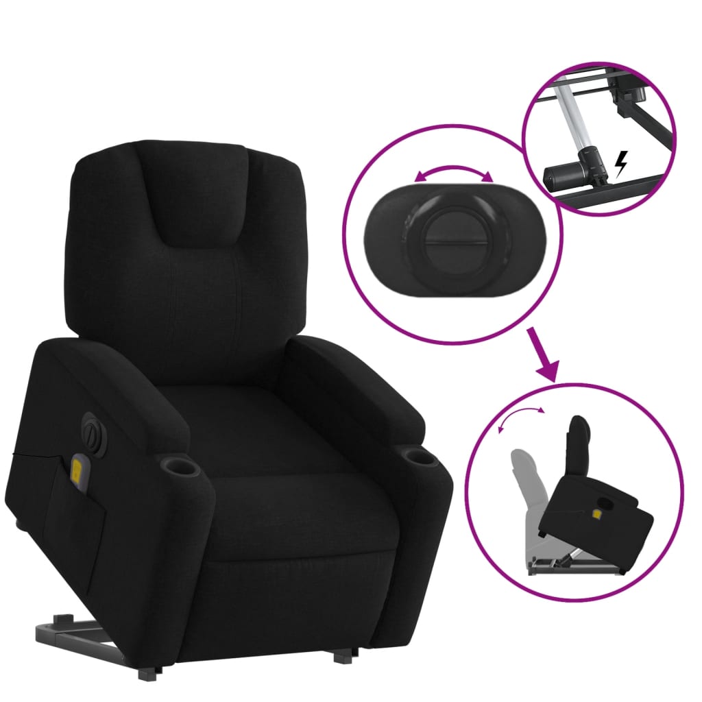 Fauteuil de massage debout, tissu réglable électriquement