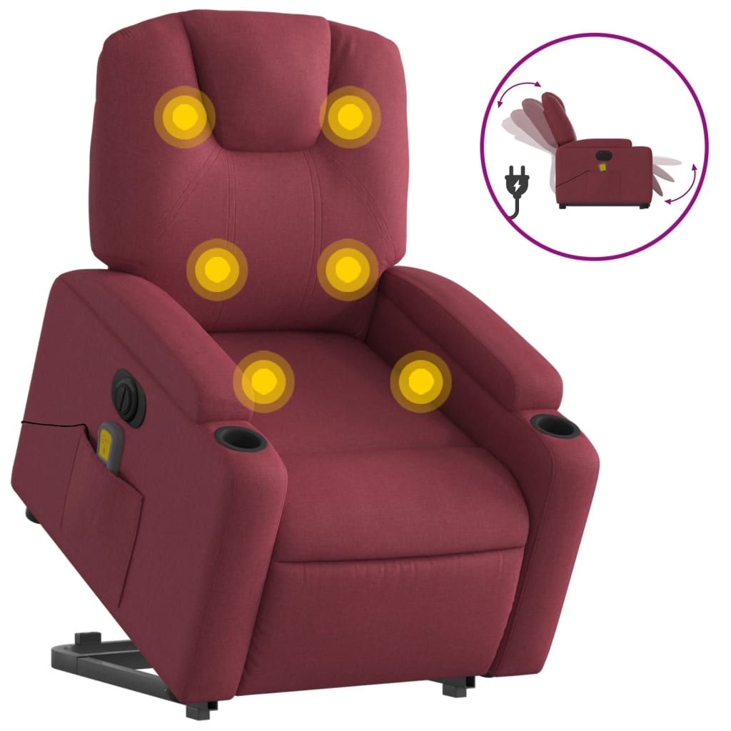 Fauteuil de massage debout, tissu réglable électriquement