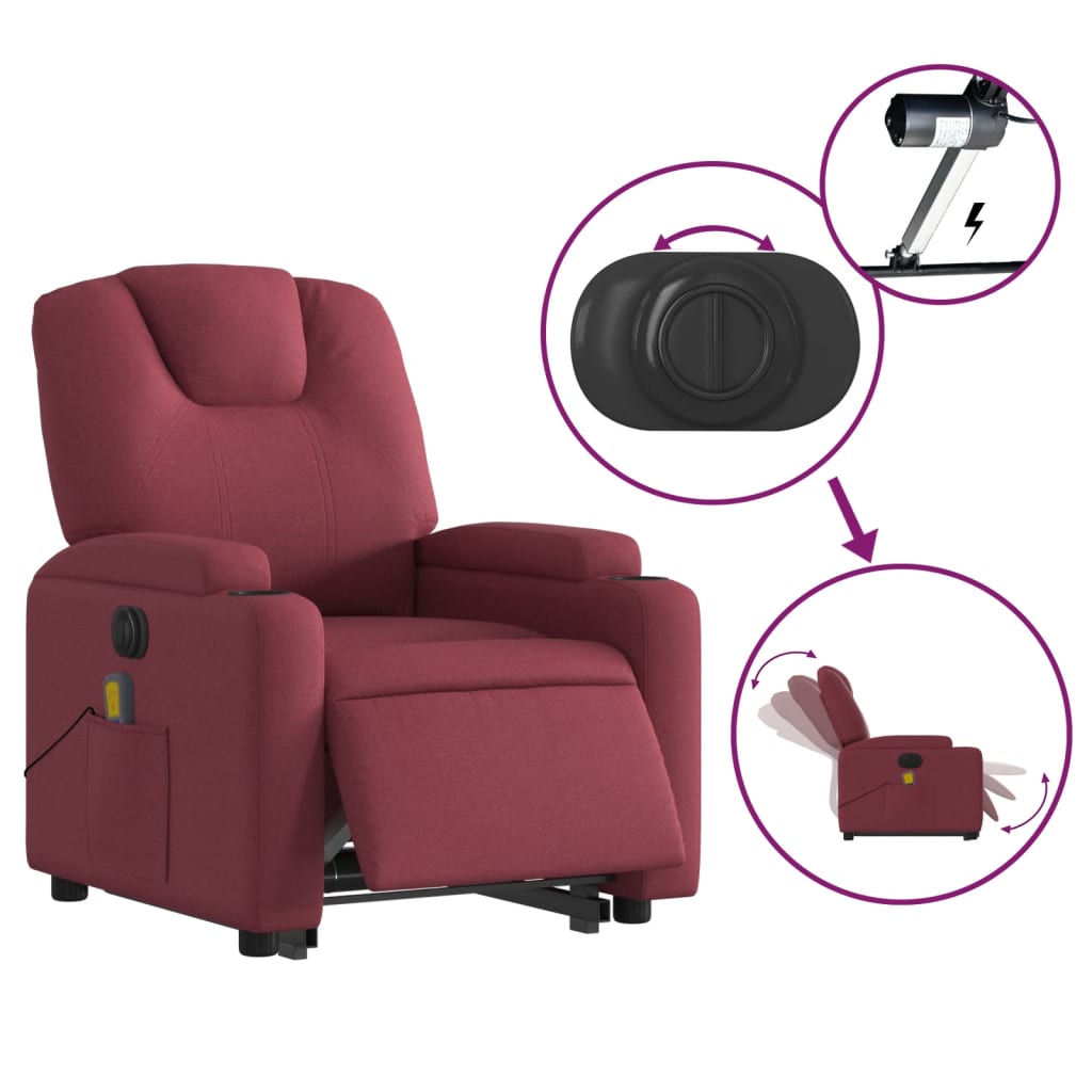 Fauteuil de massage debout, tissu réglable électriquement