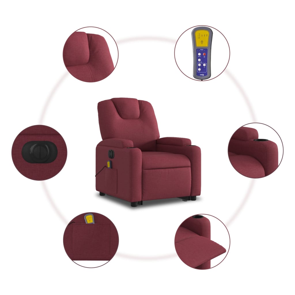 Fauteuil de massage debout, tissu réglable électriquement