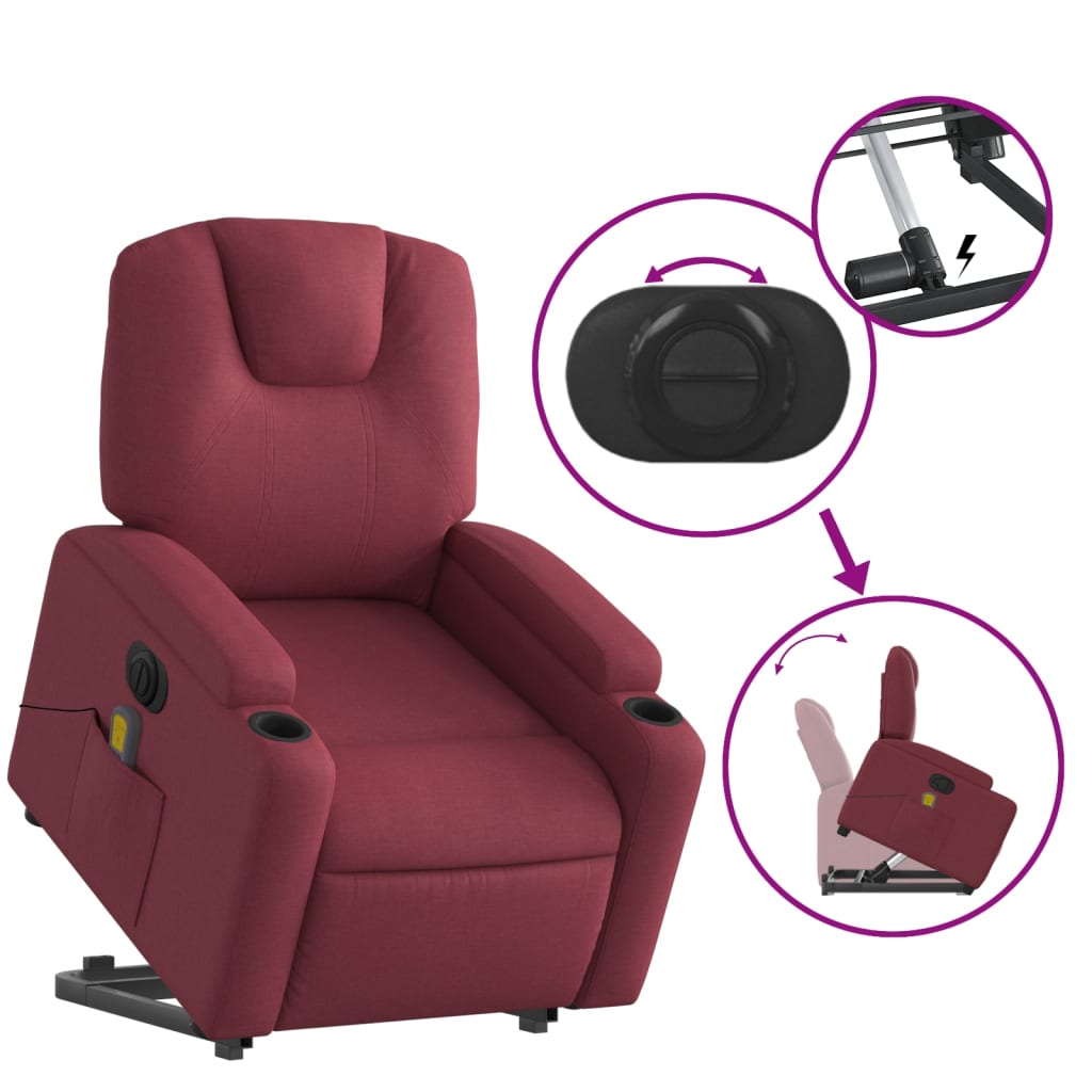 Fauteuil de massage debout, tissu réglable électriquement