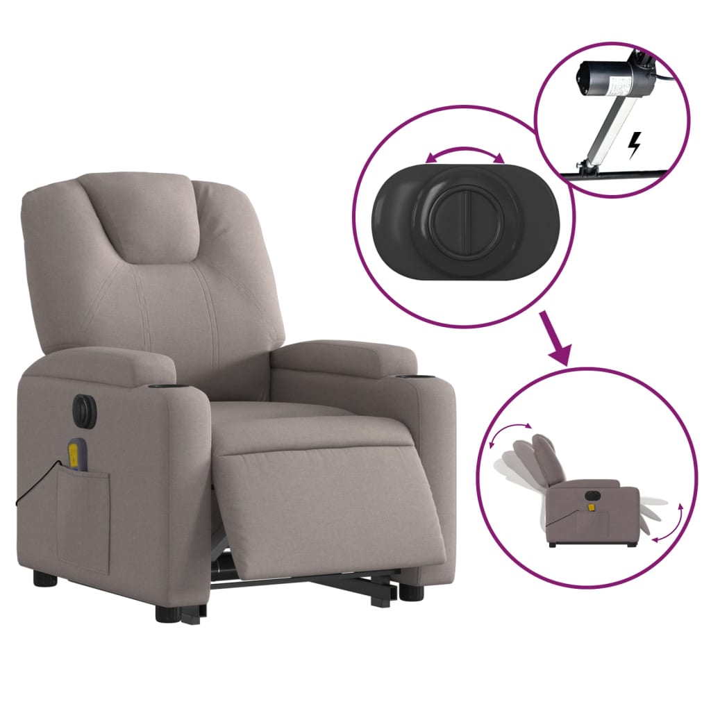 Fauteuil de massage debout, tissu réglable électriquement