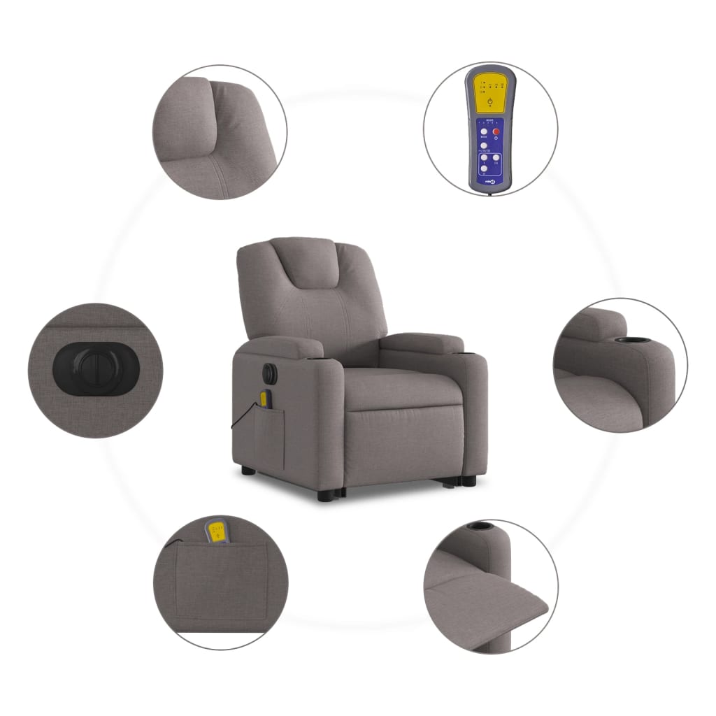 Fauteuil de massage debout, tissu réglable électriquement