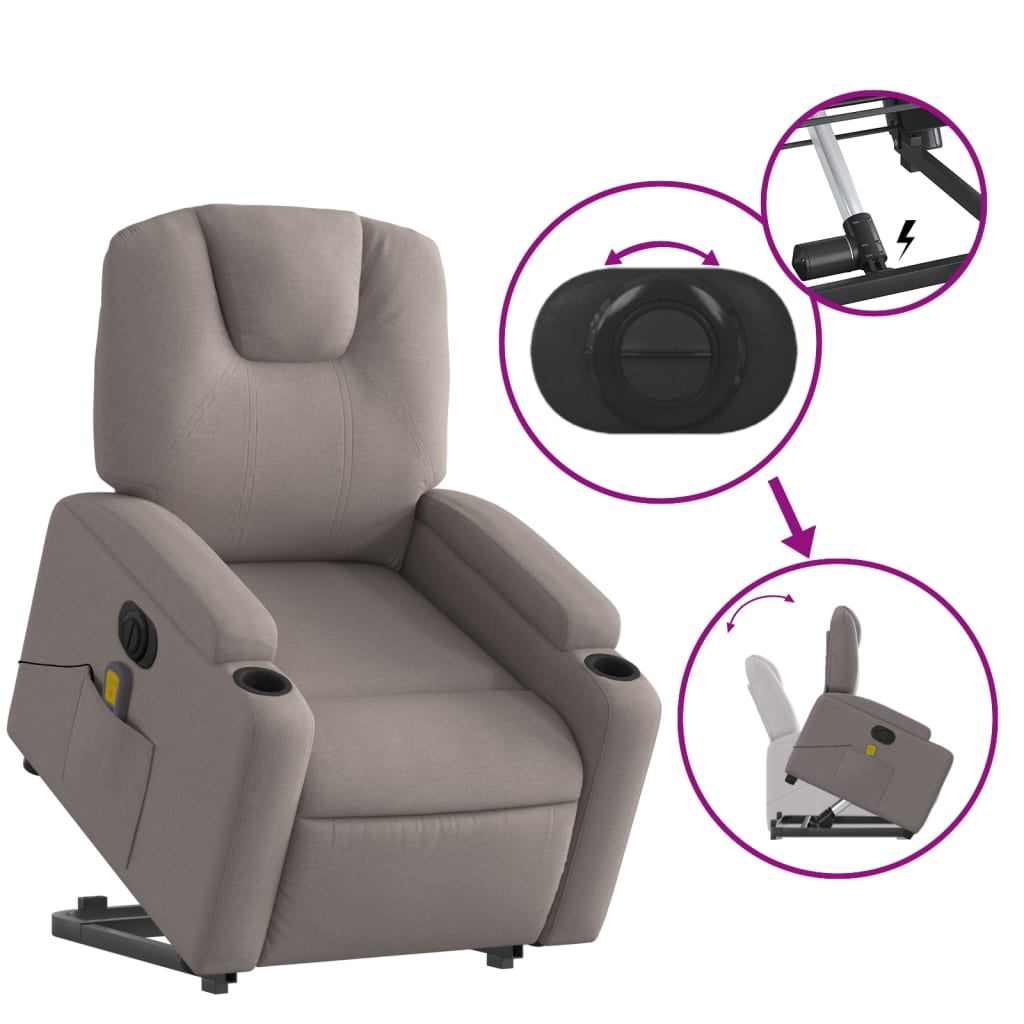 Fauteuil de massage debout, tissu réglable électriquement