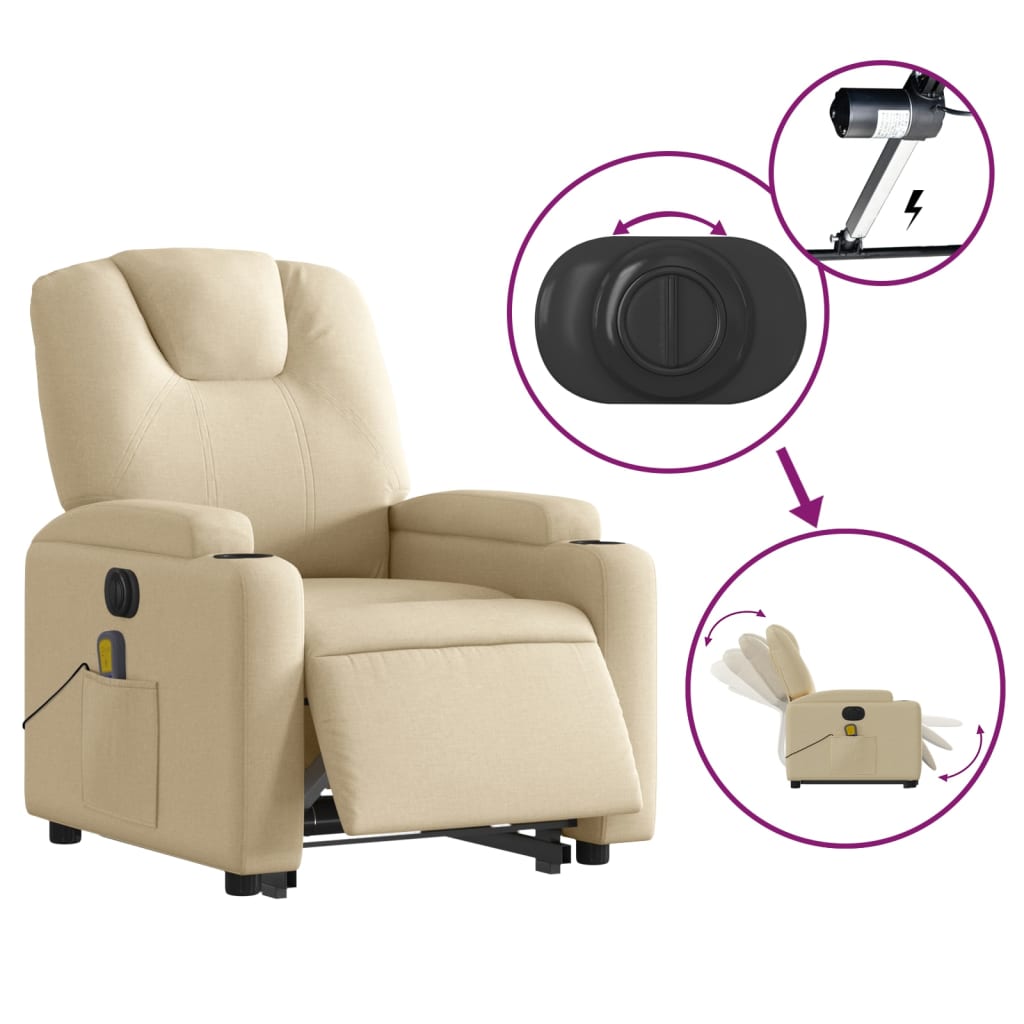 Fauteuil de massage debout, tissu réglable électriquement