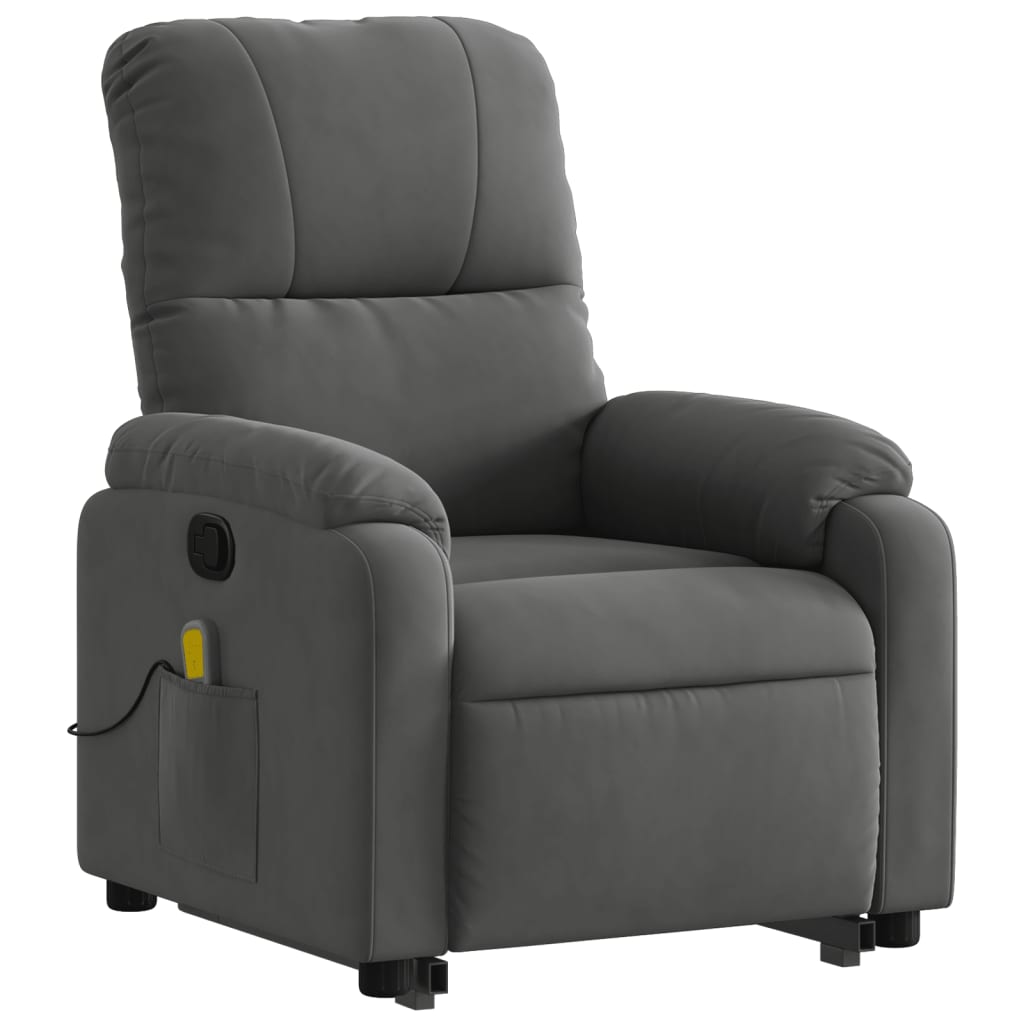 Fauteuil de massage debout, tissu microfibre réglable électriquement