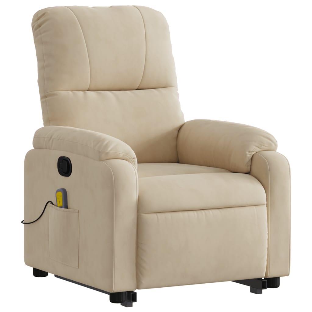 Fauteuil de massage debout, tissu microfibre réglable électriquement